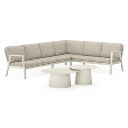 YOPAL Set mobilier terasă/grădină, colțar și 2 măsuțe