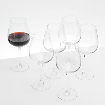 DIVINE Set 6 pahare vin roșu, sticlă