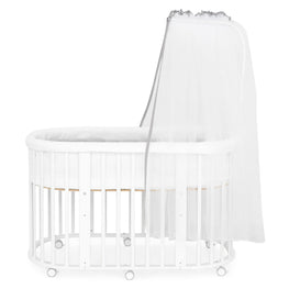 FAIRYTALE Pat bebe, 70x125cm, saltea, așternut și baldachin incluse