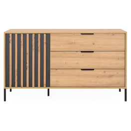 KENNON Comodă 1 ușă, 3 sertare