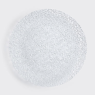 GLAMOUR Platou, sticlă, D.33cm