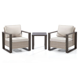 LONDON Set mobilier terasă/grădină, 2 fotolii și măsuță