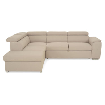 NIDELVA Colțar extensibil, șezlong interschimbabil, mecanism tetiere, ladă depozitare, stofă