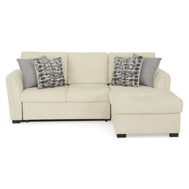 ASCOLI Colțar extensibil, șezlong stânga/dreapta, 4 perne decor incluse, stofă