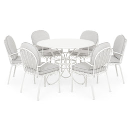 BOTANIC Set mobilier terasă/grădină, 6 scaune și masă