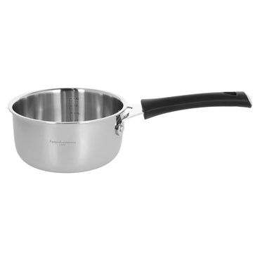 LUXURY STEEL Cratiță cu mâner, inox, D.16cm