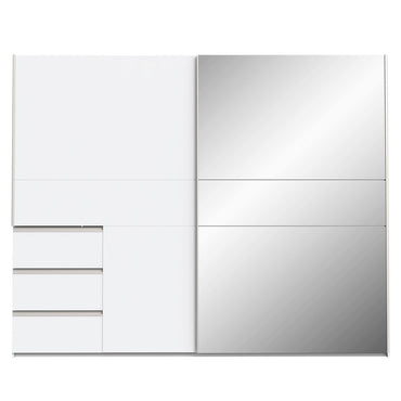 EWAN Dulap 2 uși glisante, 3 sertare