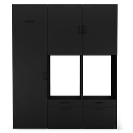 WASH&STORE Set mobilier baie, 6 dulapuri depozitat mașina spălat/uscător
