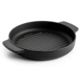 KITCHEN AID Tigaie grill, fontă, D.26cm