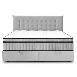 OPERA Pat tapițat, somieră rabatabilă, ladă și saltea incluse