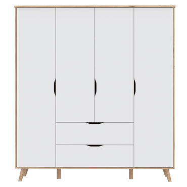 RIGA Dulap 4 uși, 2 sertare