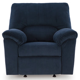 RAYAS Fotoliu cu recliner manual și balans, stofă