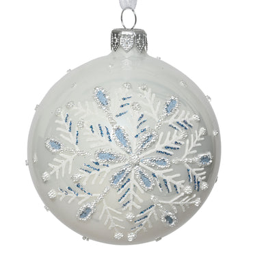 SNOWFLAKE Glob, sticlă, D.8cm