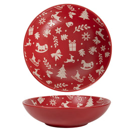 HOLLY FEST Farfurie supă, ceramică, D.21cm