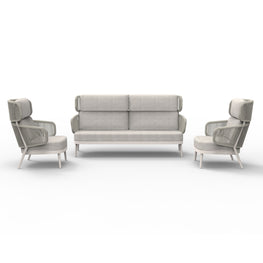 BILBAO Set mobilier terasă/grădină, 2 fotolii și canapea