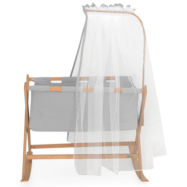 LITTLE ONE Pat bebe, 48x80cm, saltea, așternut și baldachin incluse