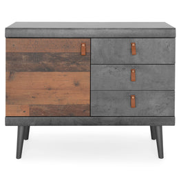 BERGEN Comodă 1 ușă, 3 sertare