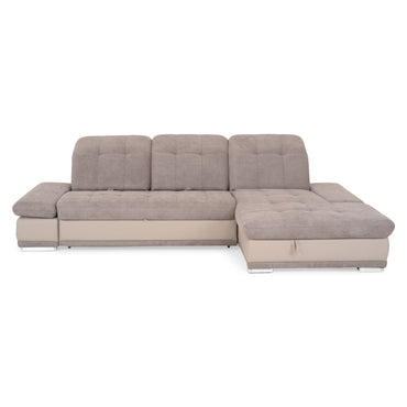 BELFORT Colțar extensibil, șezlong stânga/dreapta cu ladă depozitare, stofă