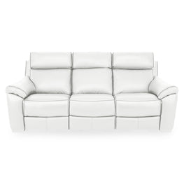 THOMSON Canapea 3 locuri, 2 reclinere electrice și mecanism tetiere electrice, piele