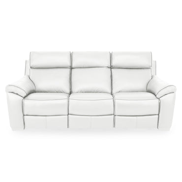 THOMSON Canapea 3 locuri, 2 reclinere electrice și mecanism tetiere electrice, piele