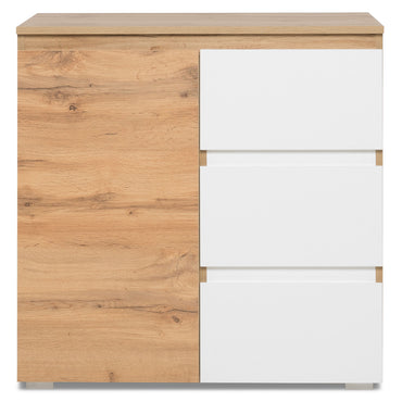 AGRIGENTO Comodă 1 ușă, 3 sertare