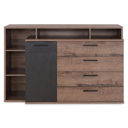 JACKOB Comodă 1 ușă, 4 sertare