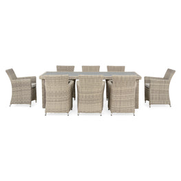 FLORIDA Set mobilier terasă/grădină, 8 scaune și masă