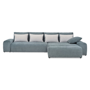 LOUNGE Colțar extensibil, șezlong interschimbabil, stofă