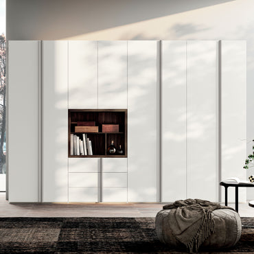 METROPOLIS Ansamblu dressing 8 uși, 3 sertare, birou