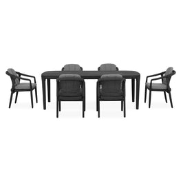 RIVERDALE Set mobilier terasă/grădină, 6 scaune și masă