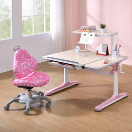 WISDOM/STUDY Ansamblu birou ergonomic 1 sertar și scaun ergonomic