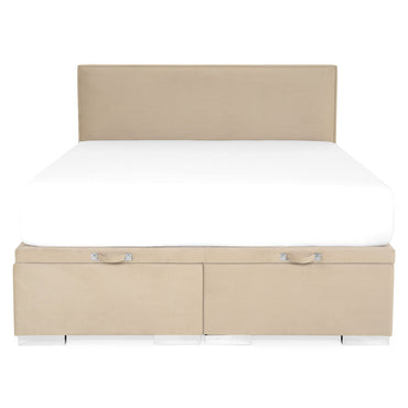 HOPKINS Pat tapițat, somieră rabatabilă și ladă depozitare incluse