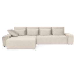 LOUNGE Colțar extensibil, șezlong interschimbabil, stofă