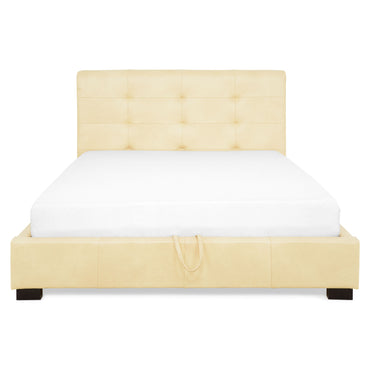 BRUGES Pat tapițat 160x200cm, somieră rabatabilă inclusă și ladă depozitare