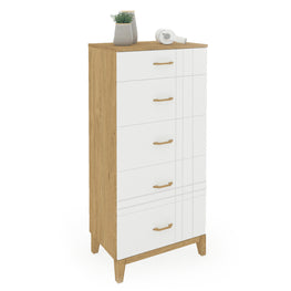 SCANDI STYLE WHITE Comodă copii, 5 sertare