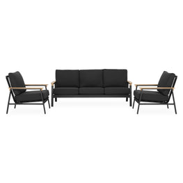 ALESSIA Set mobilier terasă/grădină, 2 fotolii și canapea 3 locuri