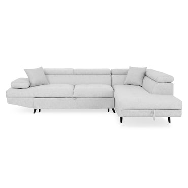 LUZERN Colțar extensibil, șezlong stânga/dreapta, ladă depozitare, stofă