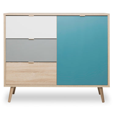 KULTUR Comodă 1 ușă, 3 sertare