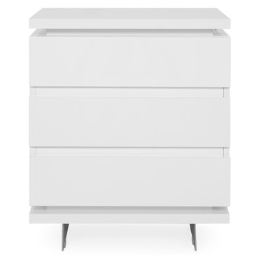 ELISTON Noptieră 3 sertare, LED inclus