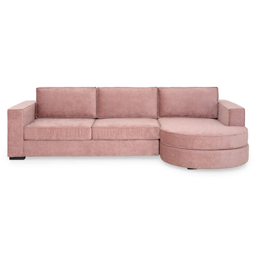 NEWPORT Colțar cu element rotund stânga/dreapta, stofă