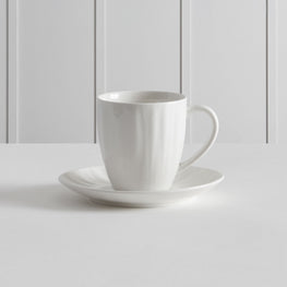 WAVE Ceașcă și farfurioară, porțelan, 220ml