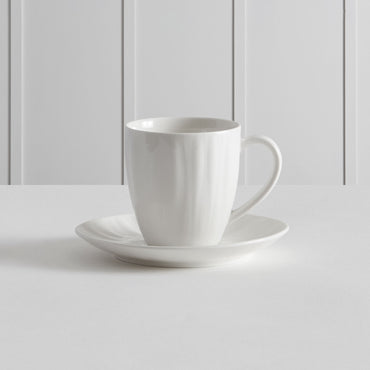 WAVE Ceașcă și farfurioară, porțelan, 220ml