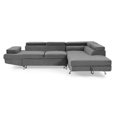 GIANNA Colțar extensibil, șezlong stânga/dreapta, stofă