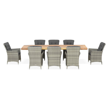 JAVA/FRESMO Set mobilier terasă/grădină, 8 scaune și masă