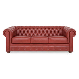 CHESTERFIELD Canapea 3 locuri, piele