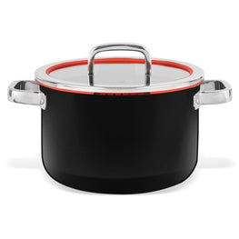 FUNCTIONAL Oală cu mânere și capac, cromargan