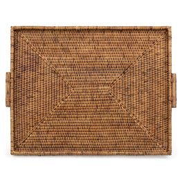 ARTESIA Tavă servire cu mânere, ratan, L.48cm