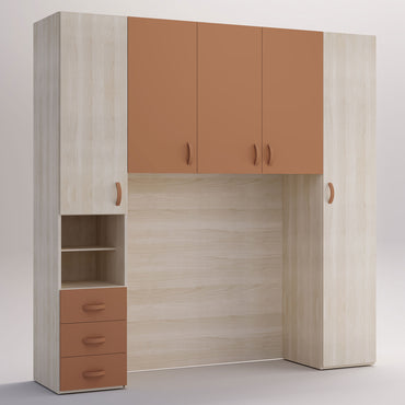 CAMBRIDGE Ansamblu dulapuri pont copii, 5 uși, 3 sertare