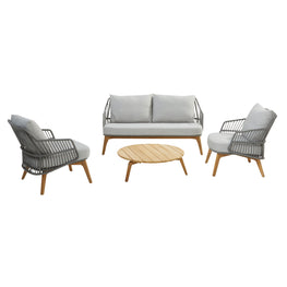 SEMPRE Set mobilier terasă/grădină 2 fotolii, canapea și măsuță