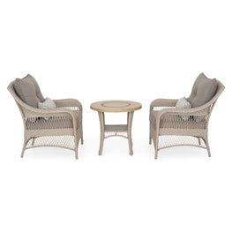 BARBUDA Set mobilier terasă/grădină, 2 fotolii și măsuță